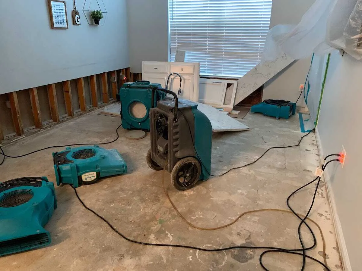 Dehumidifier in flood-cut room for Water Extraction & Removal in Eloy
